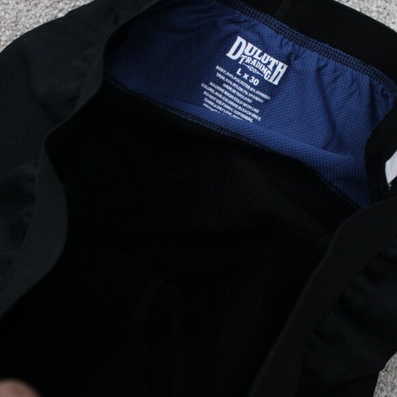 Duluth Trading Pants Mens Large x 30 Black Comfort Joggers Stretch Sweatpants - Picture 10 of 12